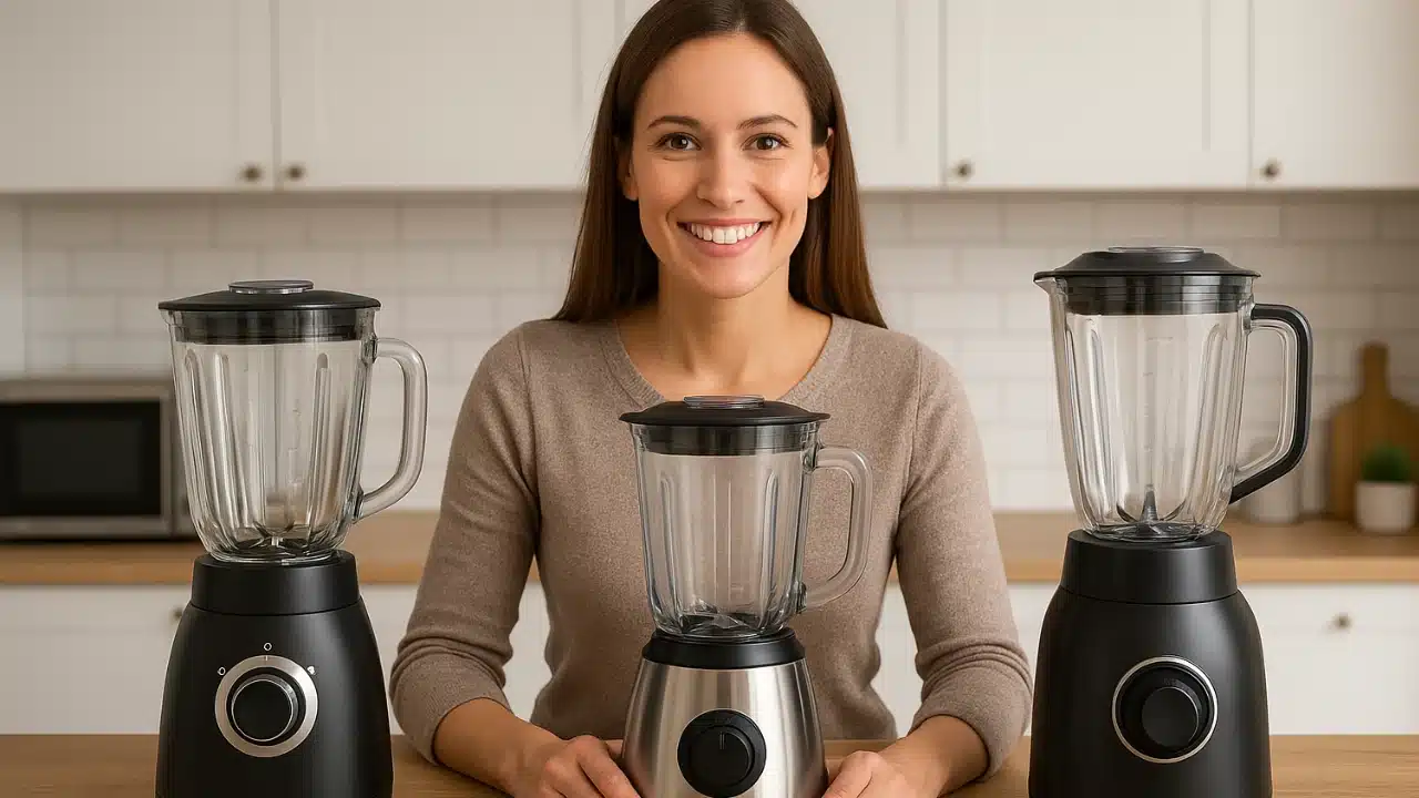 Mulher apresentando os Melhores Liquidificadores